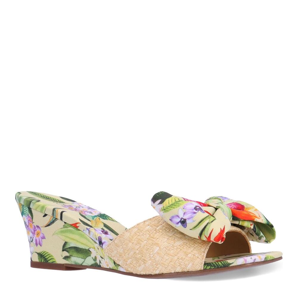 J. RENEE WOMENS MILENA NATURAL/GREEN/RED 11 M (B)